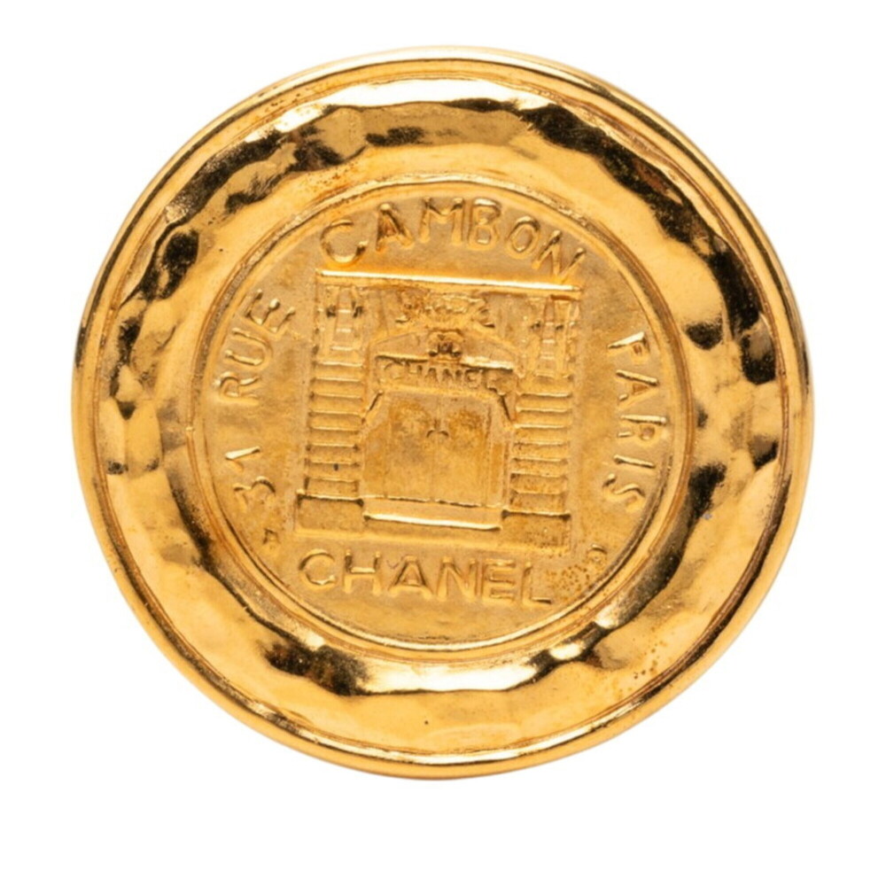 Chanel 31 RUE CAMBON Cambon Vintage Brooch Gold Plated Women's CHANEL